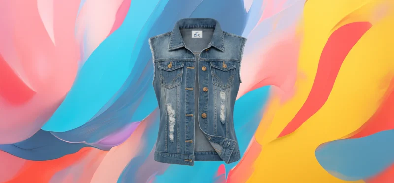 The 25x Men's Classic Sleeveless Denim Jacket