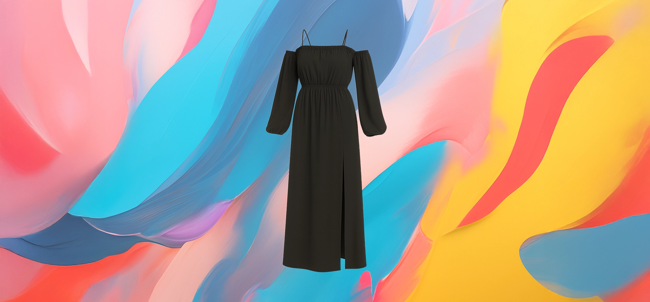 The 25x Black Elegance Shoulder Dress