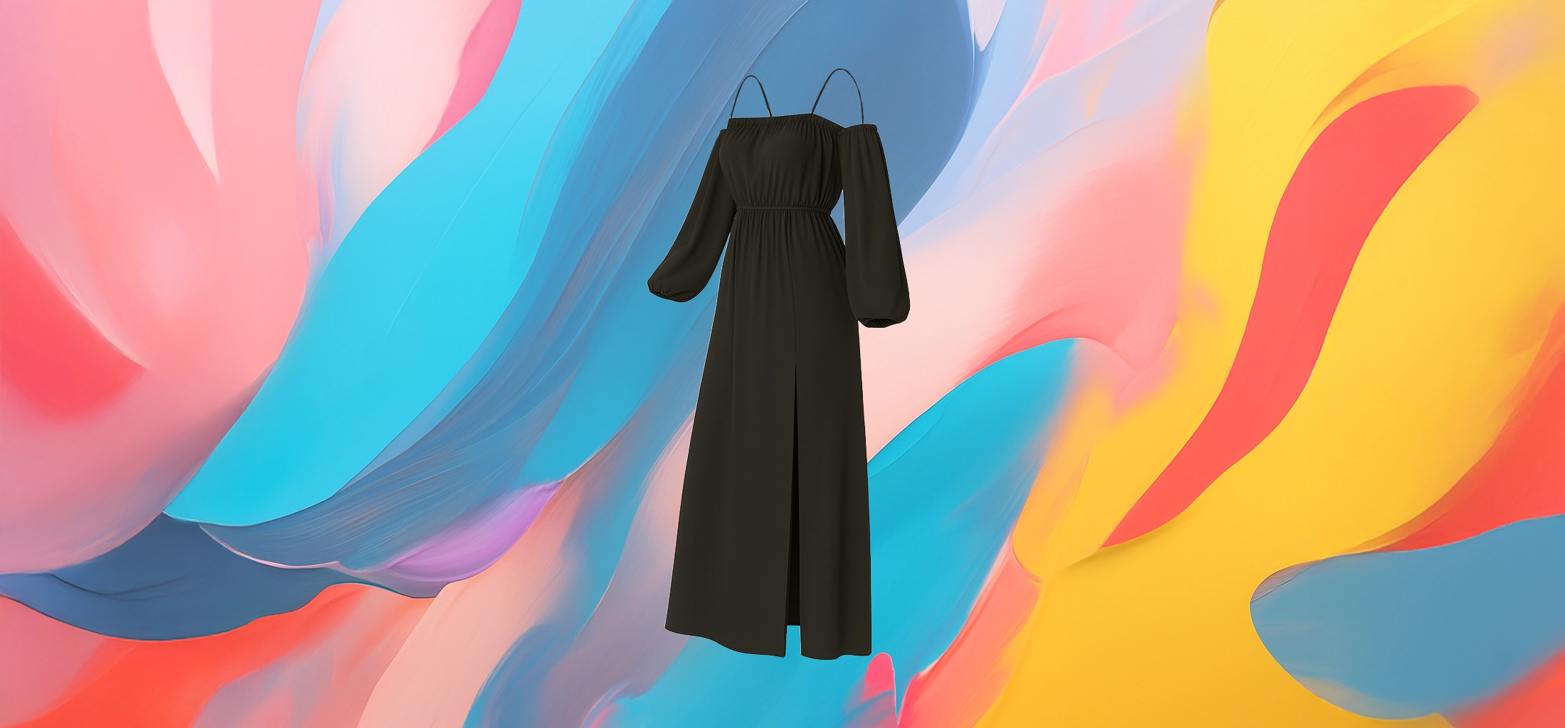 The 25x Black Elegance Shoulder Dress - Image 2