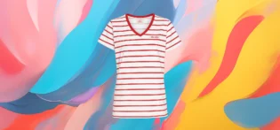 The 25x Striped V-Neck Top