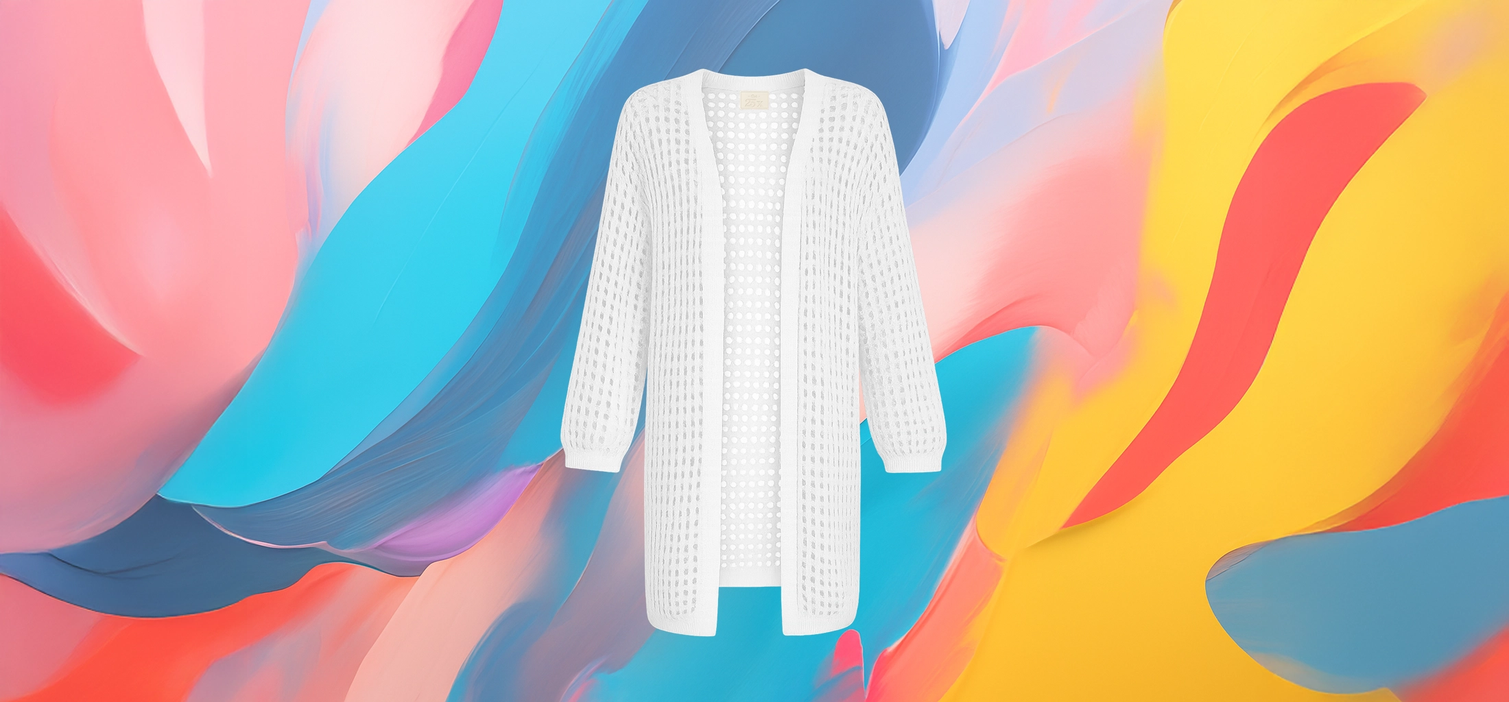 The 25x White Crochet Knit Cardigan