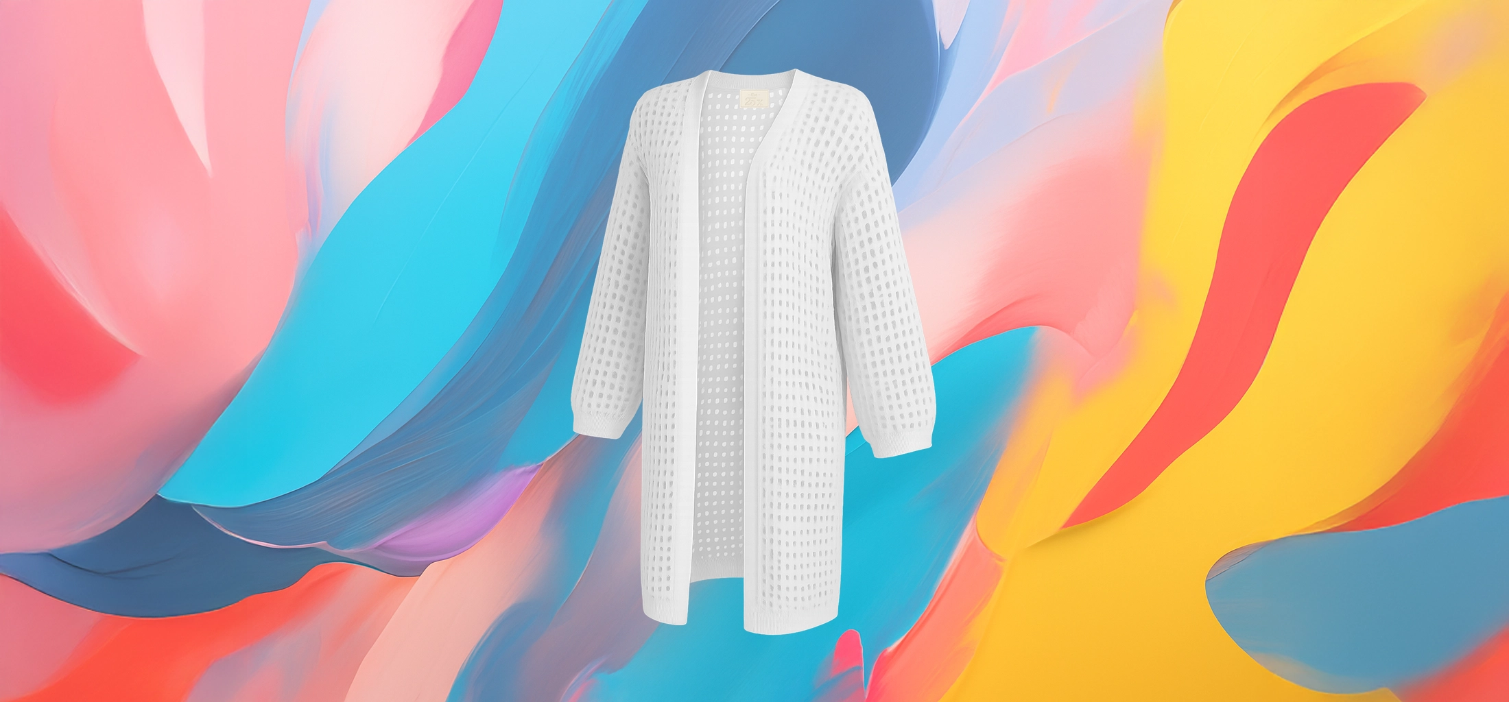 The 25x White Crochet Knit Cardigan - Image 2