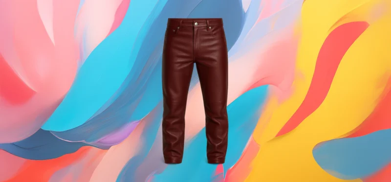 The 25x Bordeaux Lambskin Leather Trousers