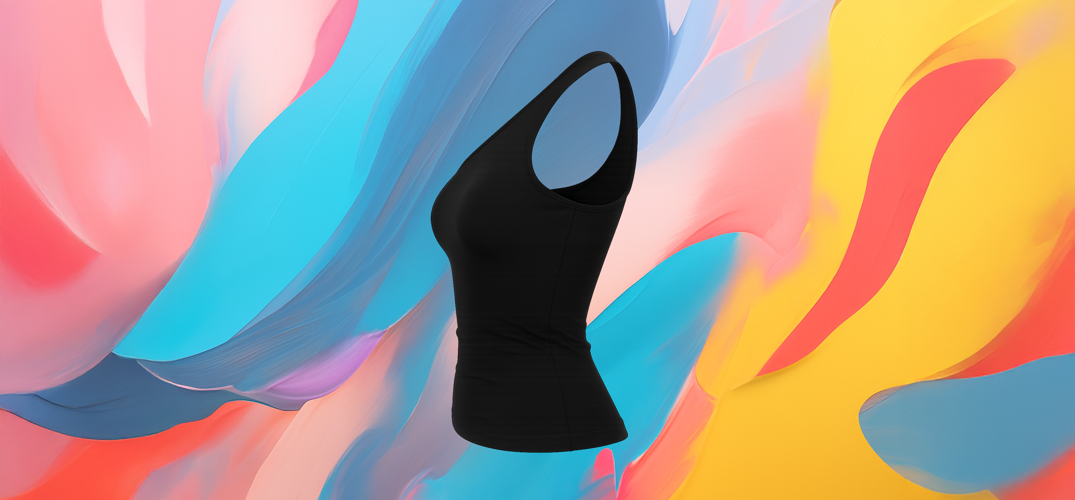 The 25x Women’s Sleeveless Asymmetric Black Crop Top - Image 2