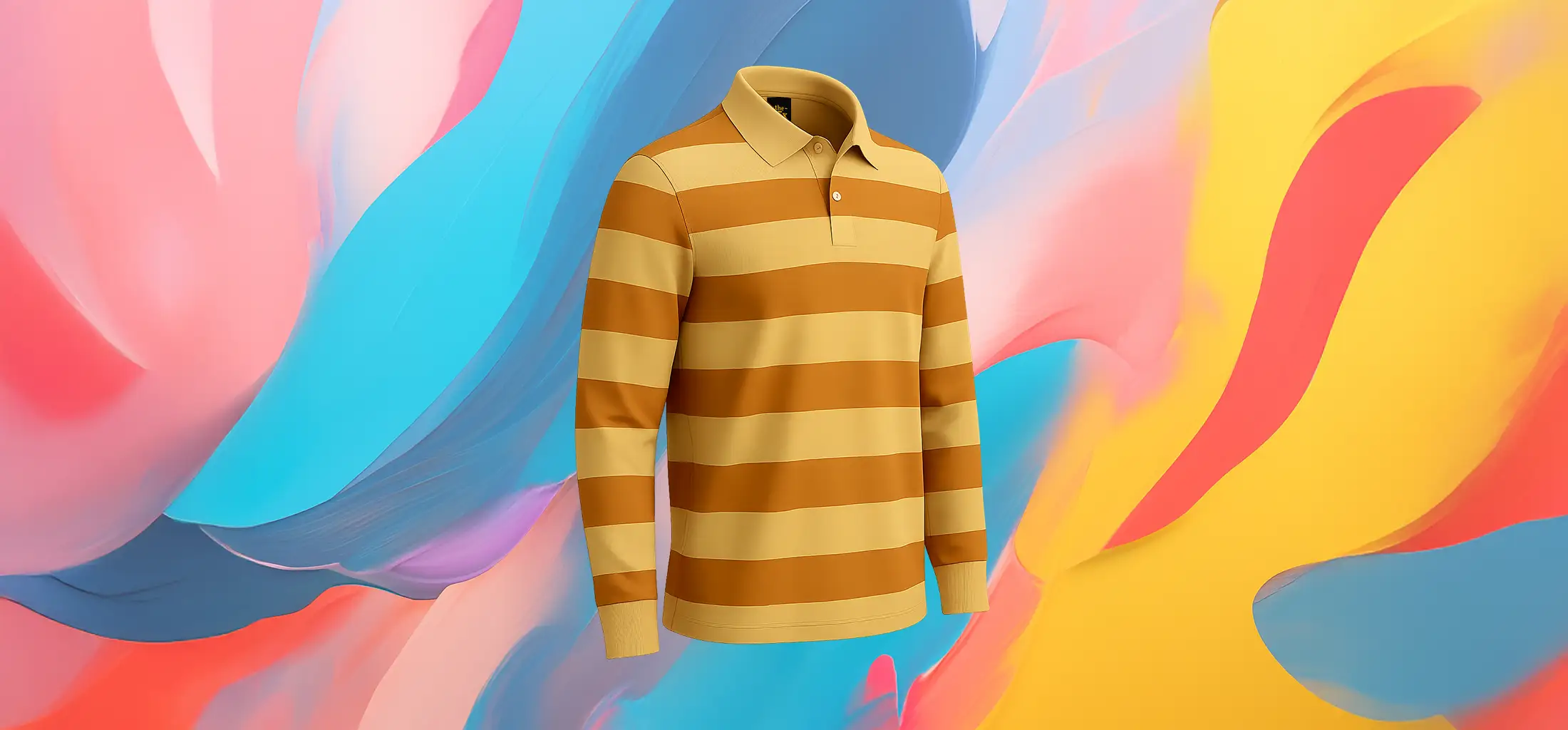 The 25x Polo in Mustard and Light Beige - Image 2