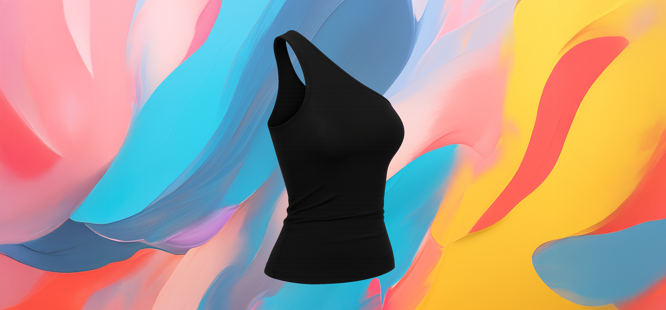 The 25x Women’s Sleeveless Asymmetric Black Crop Top - Image 3
