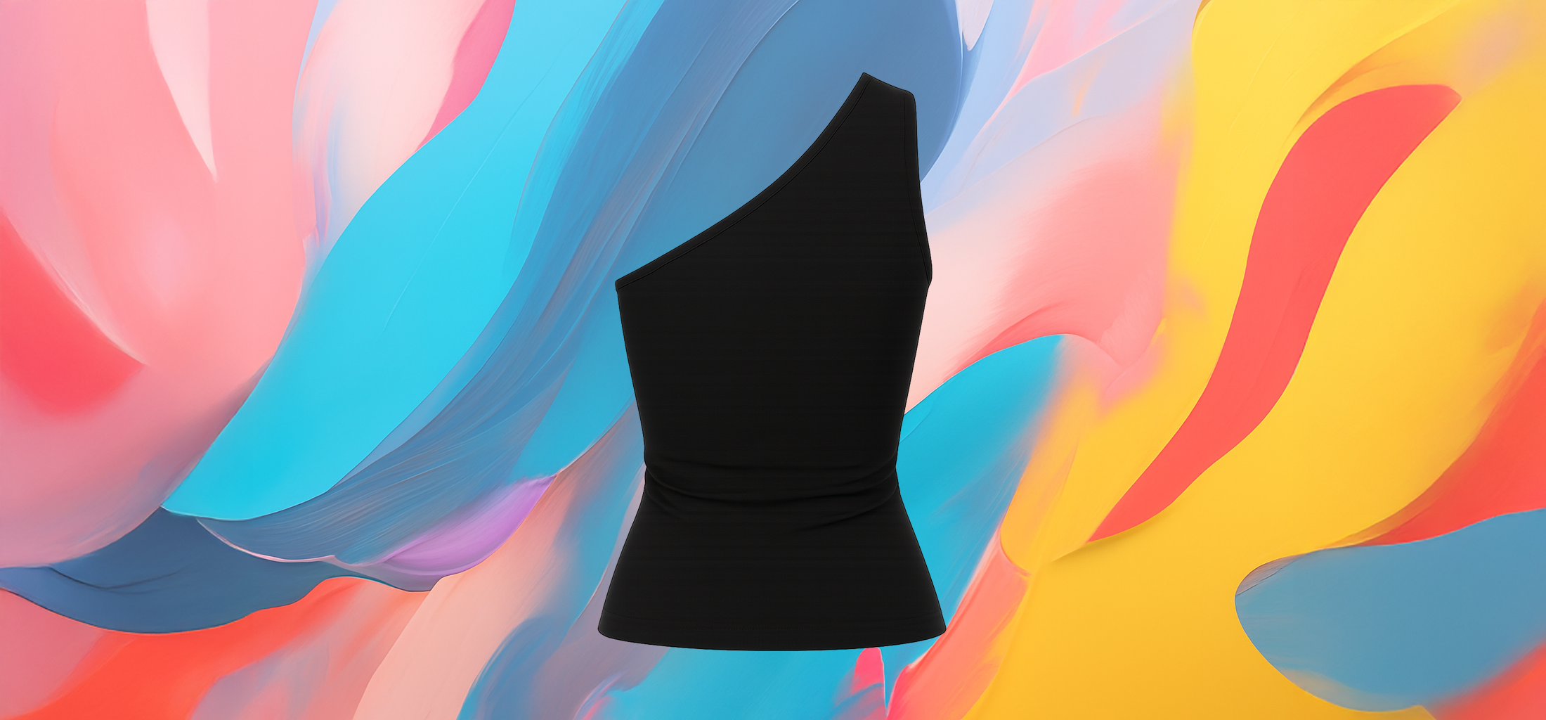 The 25x Women’s Sleeveless Asymmetric Black Crop Top - Image 4