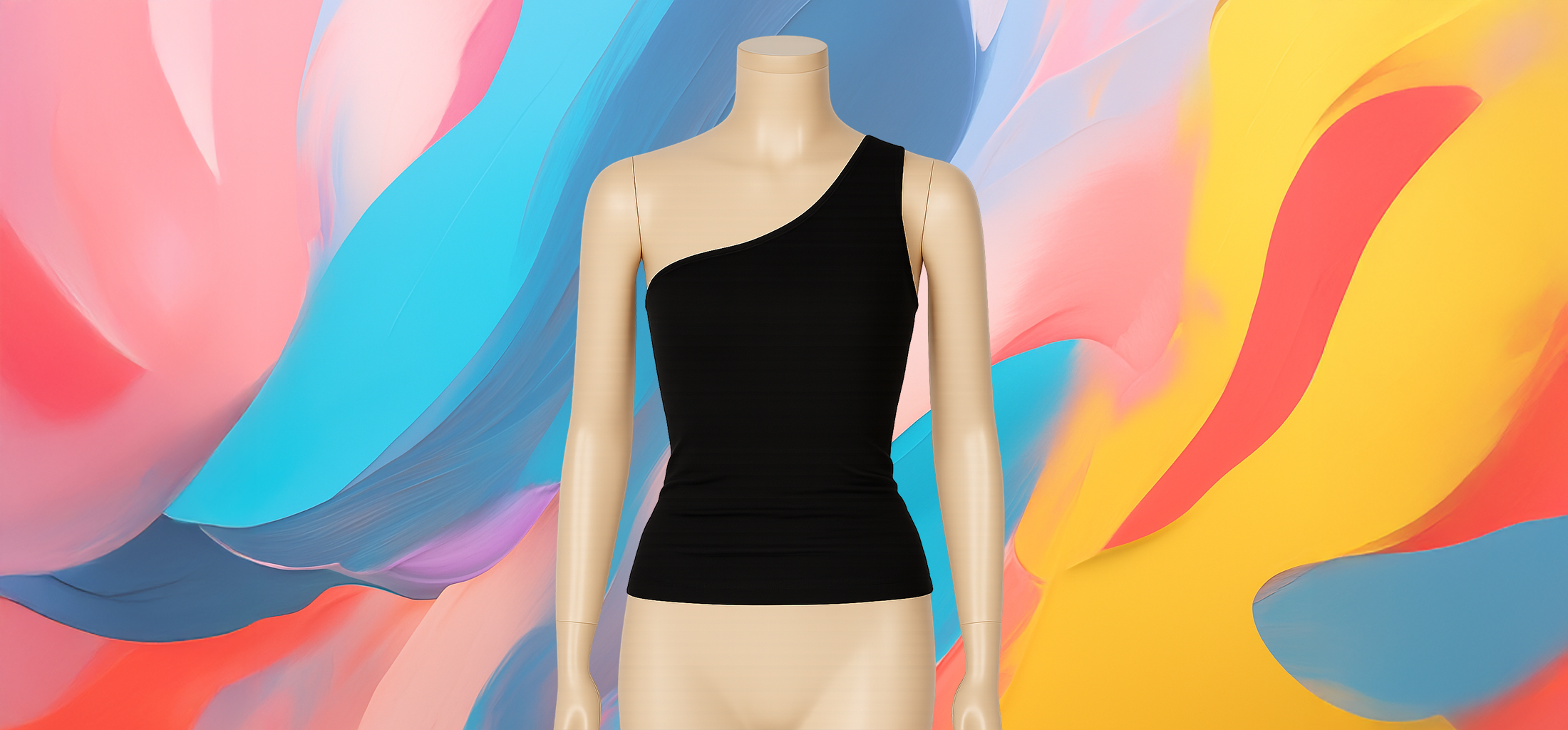 The 25x Women’s Sleeveless Asymmetric Black Crop Top - Image 5