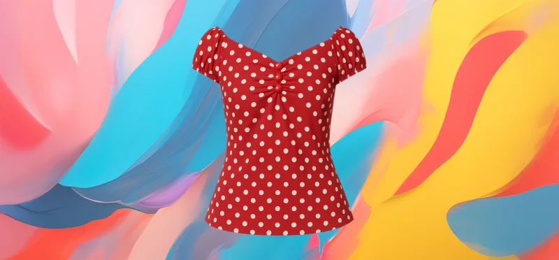 The 25x Red and White Polka Dot Top