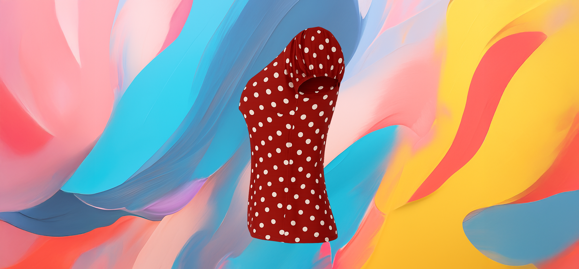 The 25x Red and White Polka Dot Top - Image 2