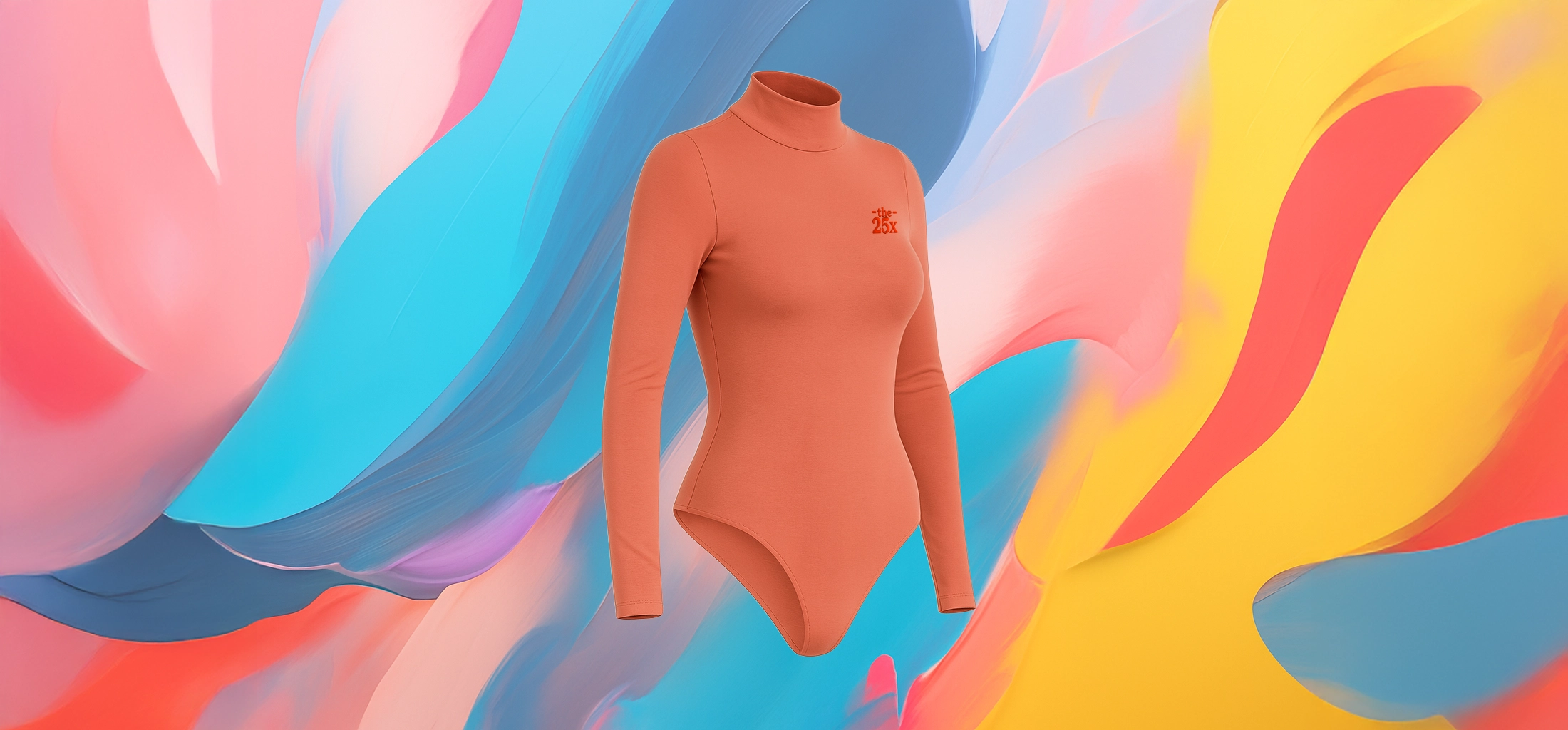 The 25 X Bright Pink Plain Long-Sleeve Bodysuit - Image 2