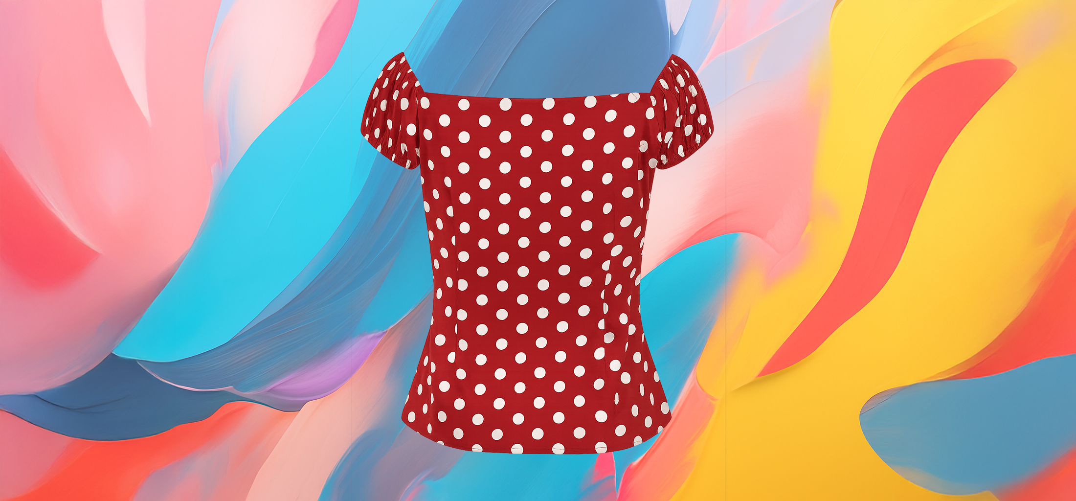 The 25x Red and White Polka Dot Top - Image 4