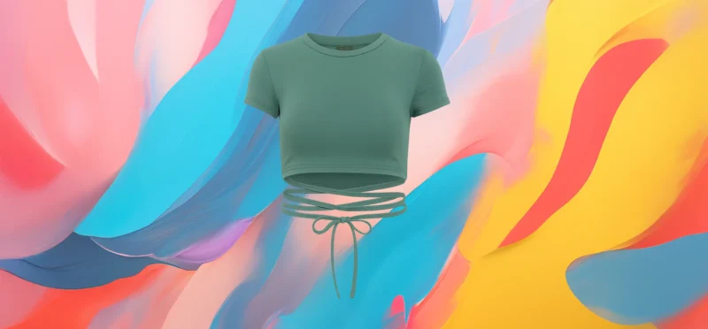 The 25x Essential Teal Green Crop Tee