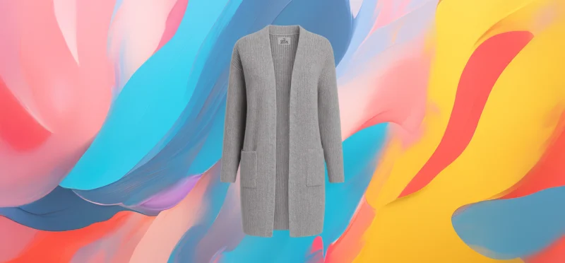 The25x Light Grey Oversized Knit Cardigan