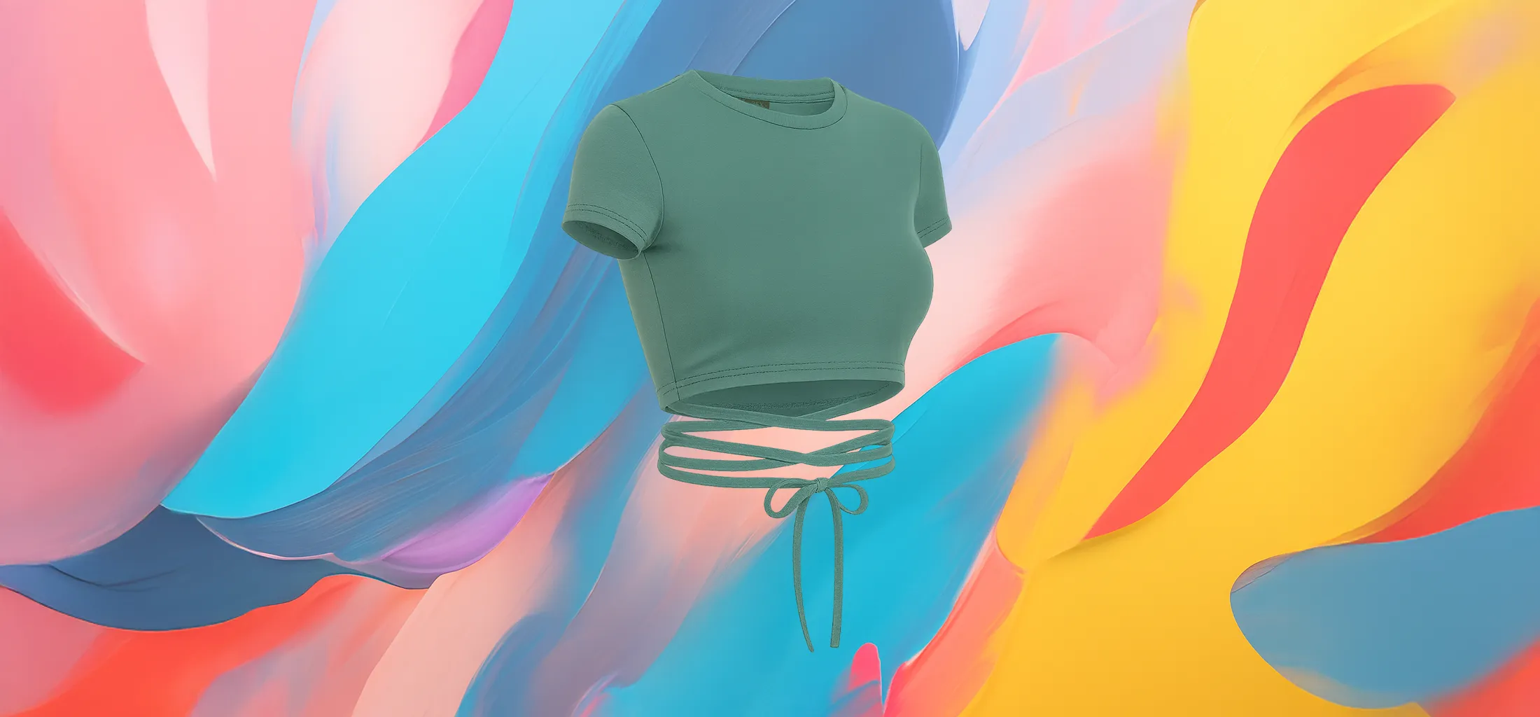 The 25x Essential Teal Green Crop Tee - Image 2