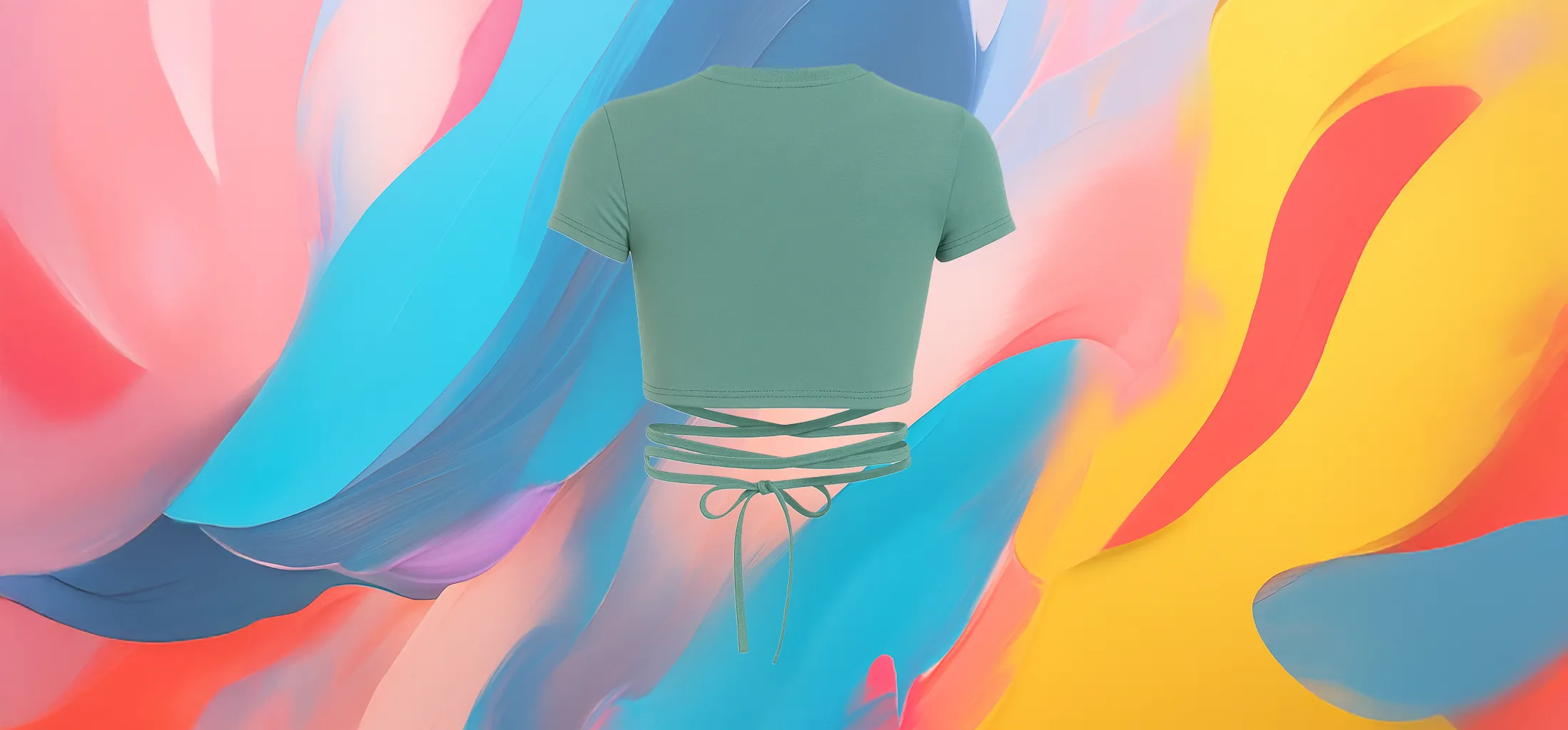 The 25x Essential Teal Green Crop Tee - Image 4