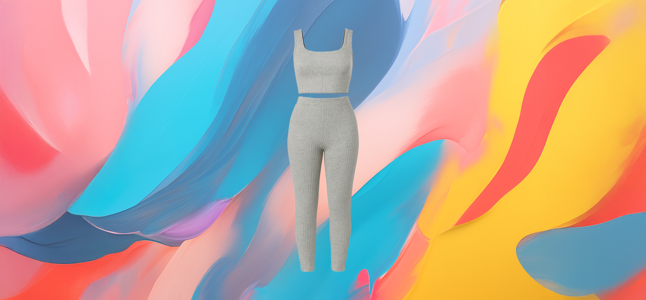 The 25x Light Grey Knit Two-Piece Jogger Set