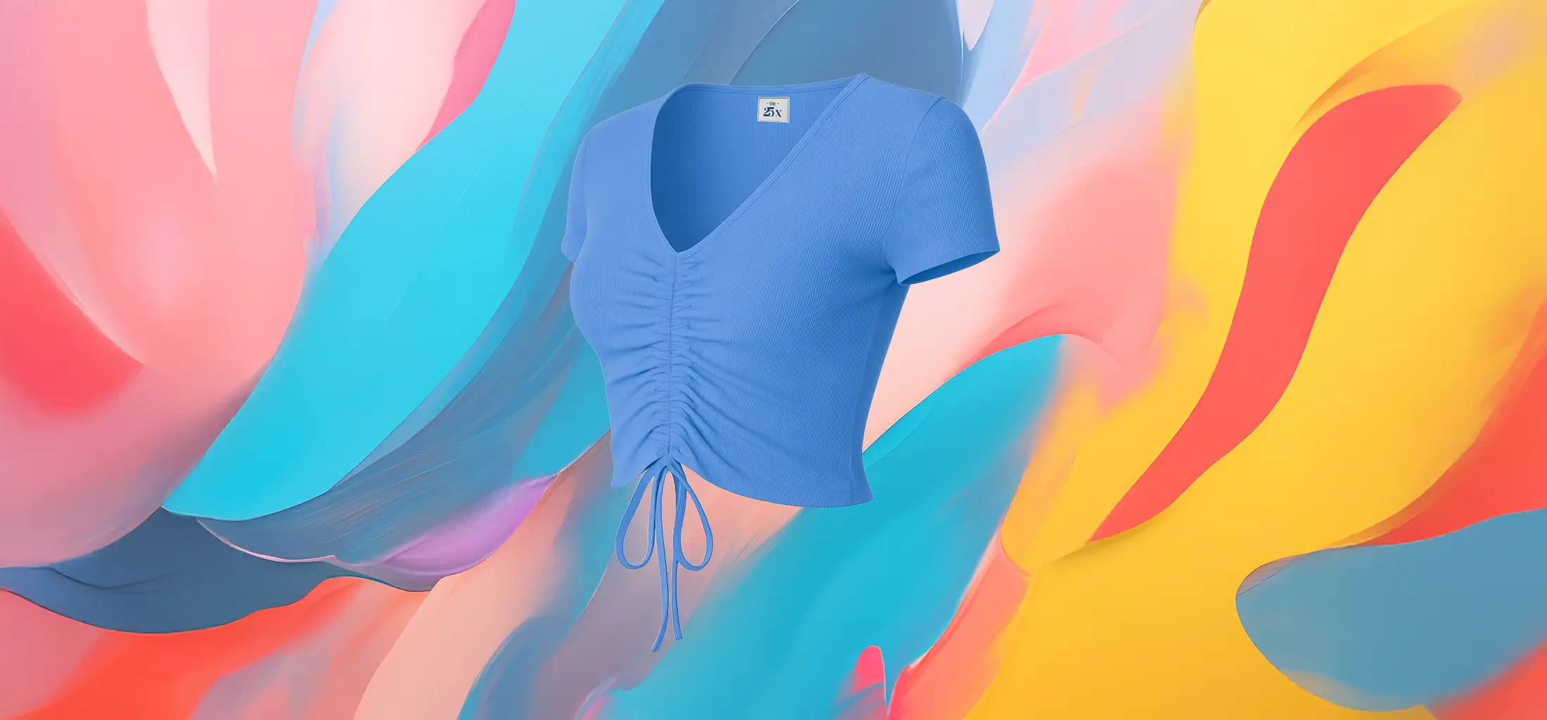 The 25x Adjustable Drawstring Crop Tee - Image 3