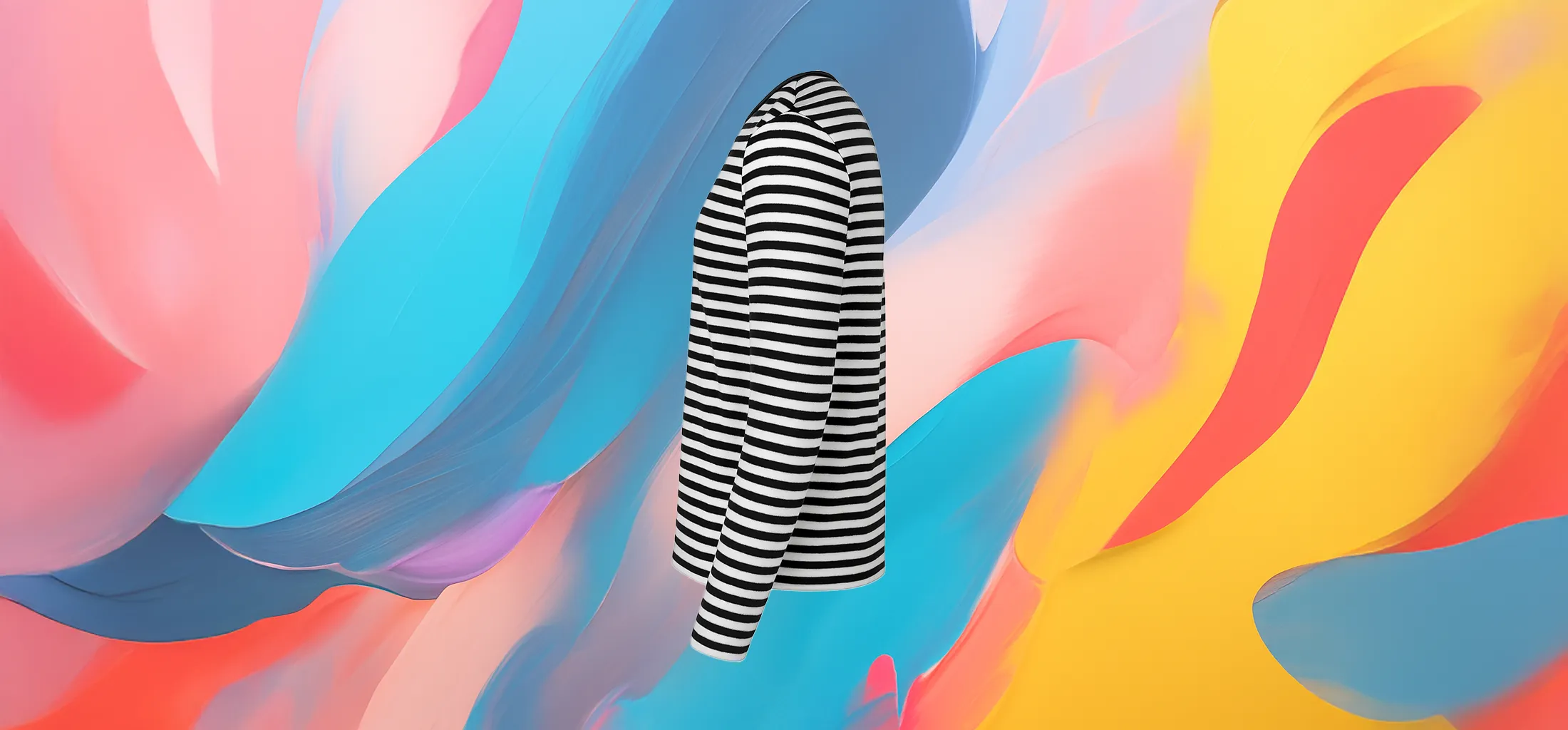 The 25x Men’s long-sleeve sailor T-shirt black and white stripes - Image 3