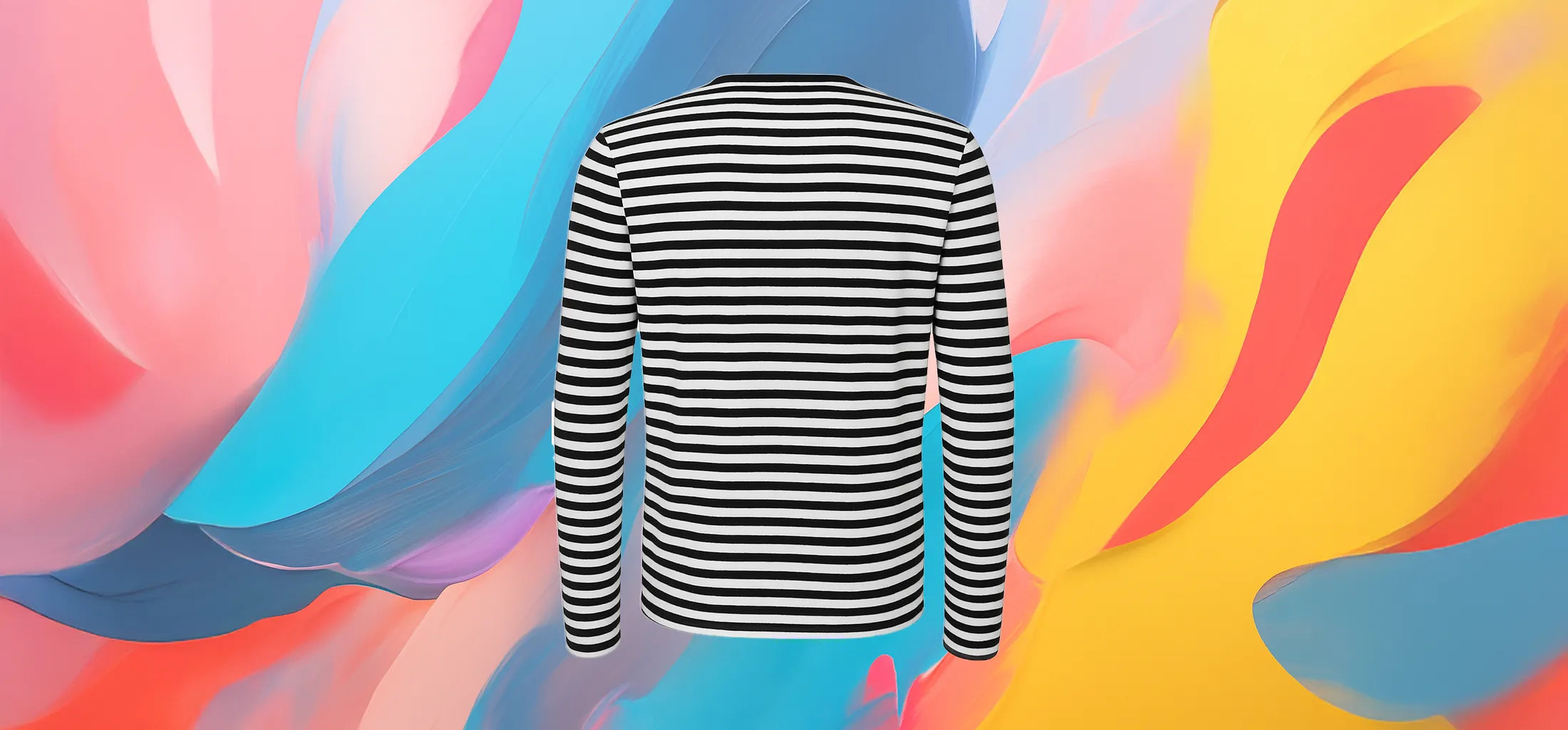 The 25x Men’s long-sleeve sailor T-shirt black and white stripes - Image 4