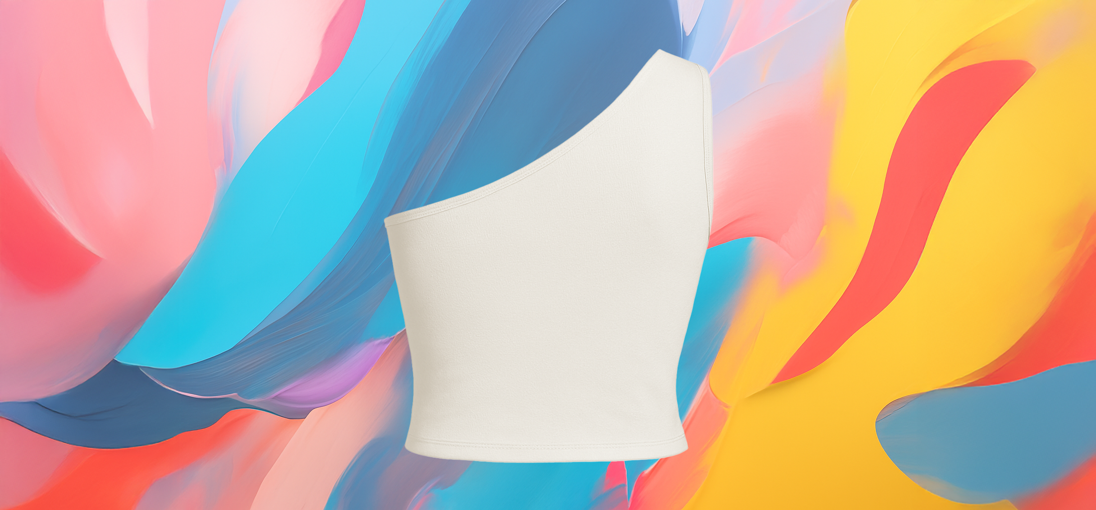 The 25x White One-Shoulder Asymmetric Crop Top - Image 4