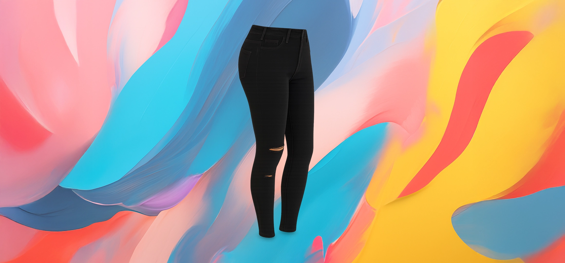 The 25x Black Ripped Skinny Jeans - Image 2