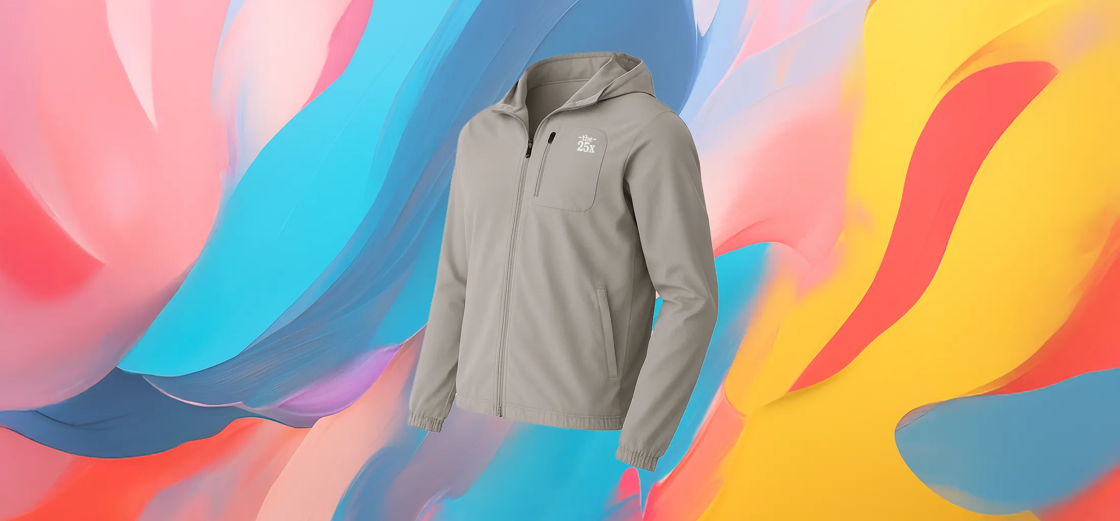 The 25x Gray Zip-Up Hoodie - Image 3