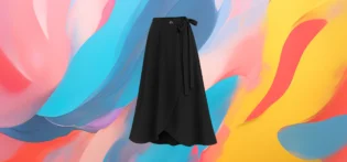 The 25x Black Casual Long Ruffle Skirt – High Waist with Bow