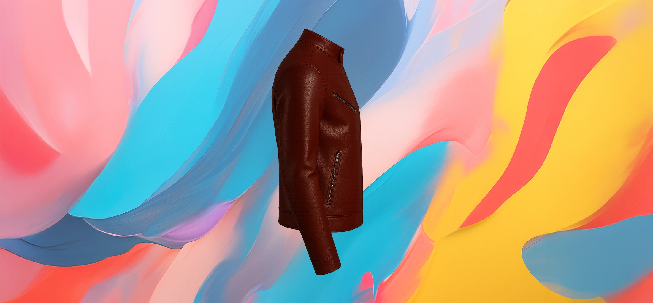 The 25x Maroon Leather Jacket - Image 3