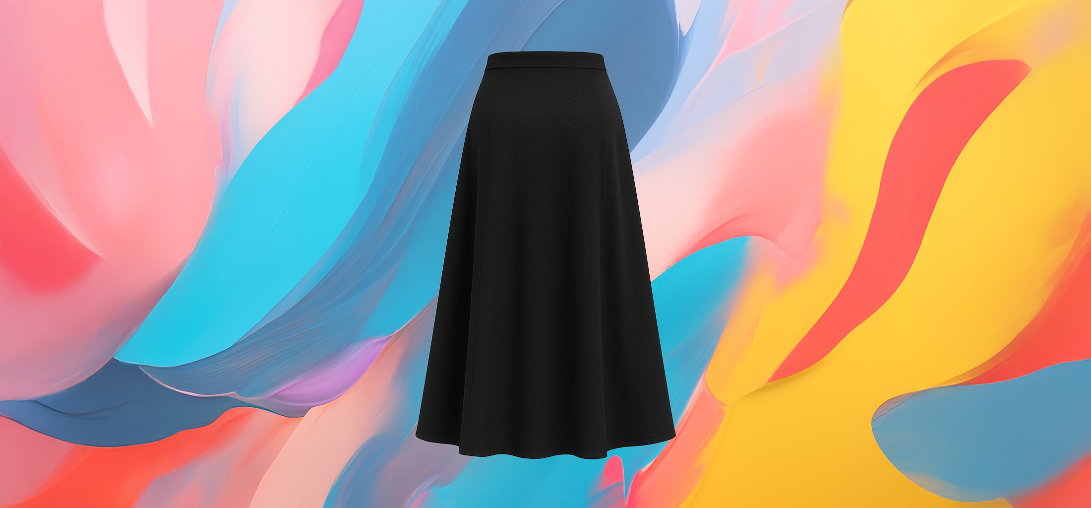 The 25x Black Casual Long Ruffle Skirt – High Waist with Bow - Image 4