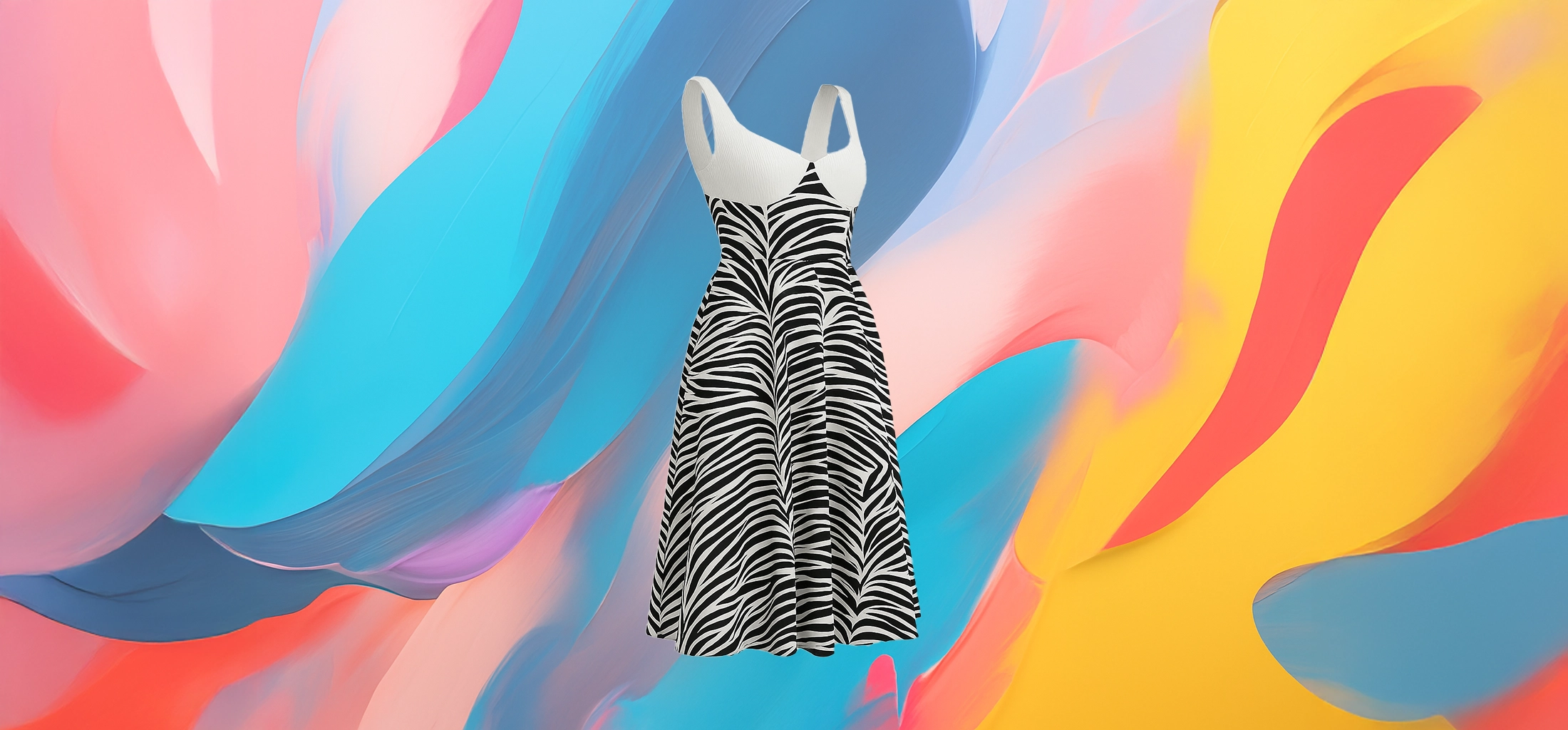 The 25x Black & White Safari Dress - Image 2