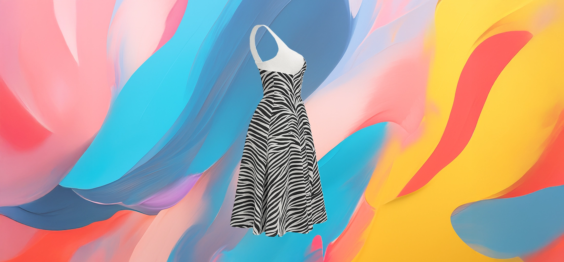 The 25x Black & White Safari Dress - Image 3