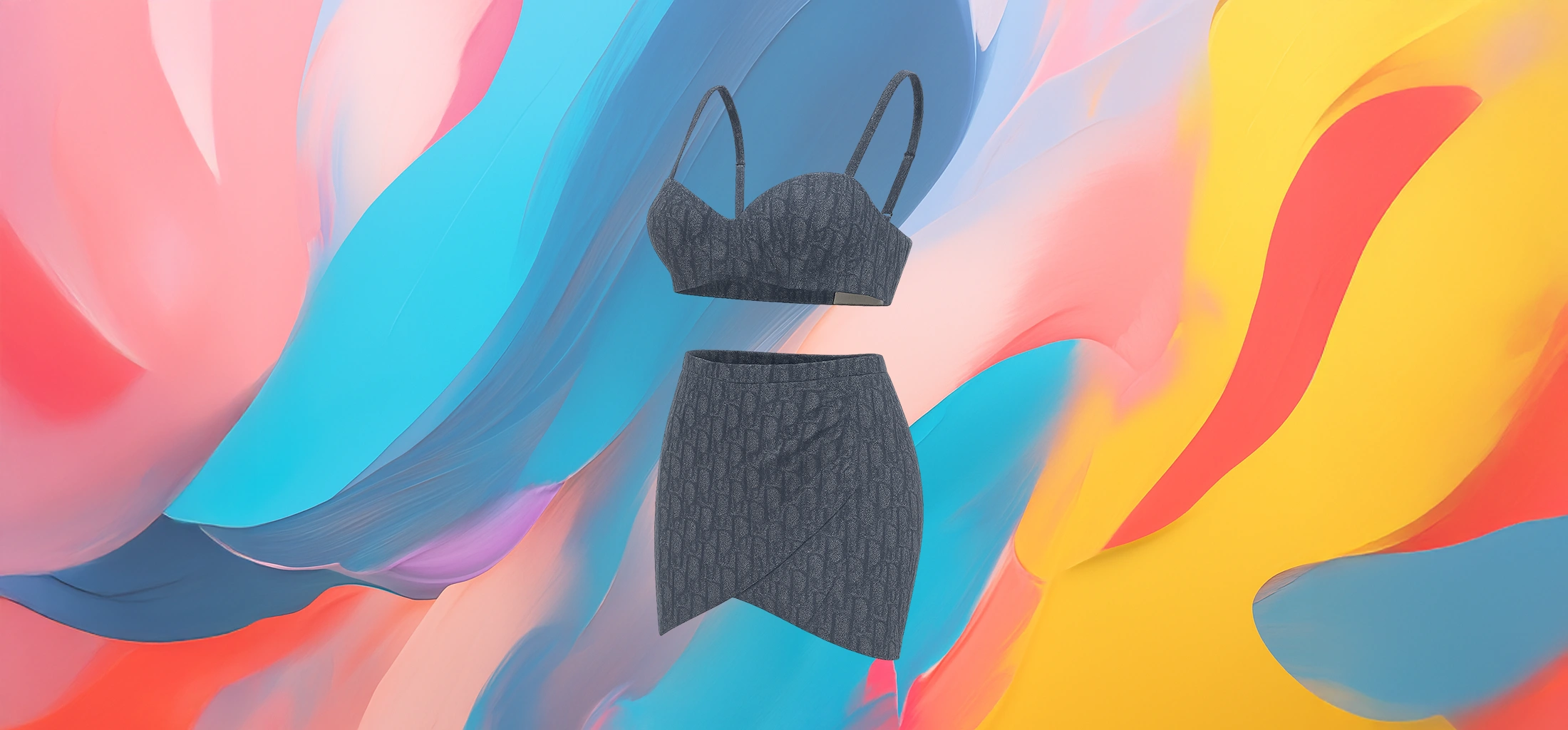 The 25X Textured Draped Skirt & Crop Top Set - Image 4