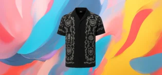Produit#1-1 The25x – Black Printed Shirt