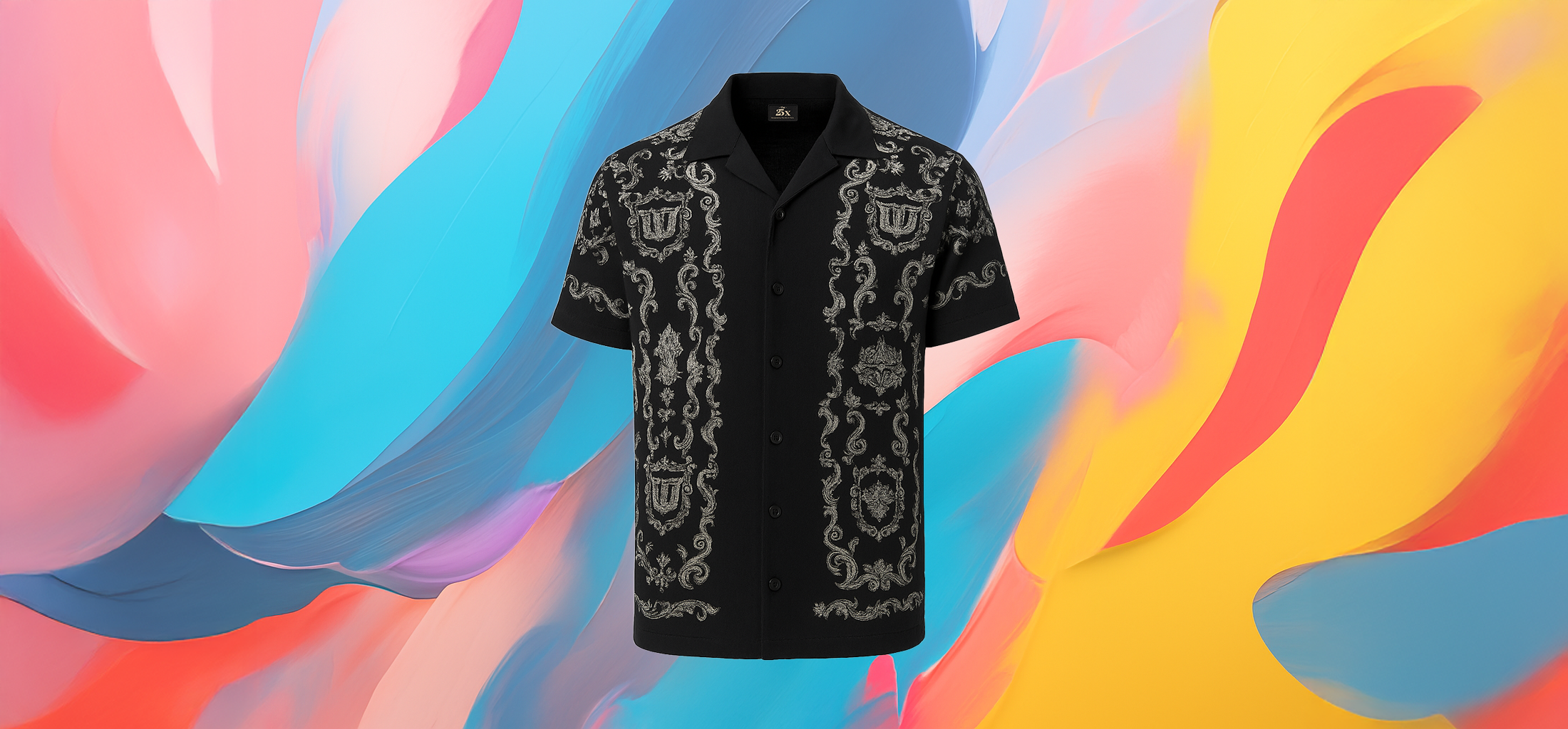 The25x – Black Printed Shirt