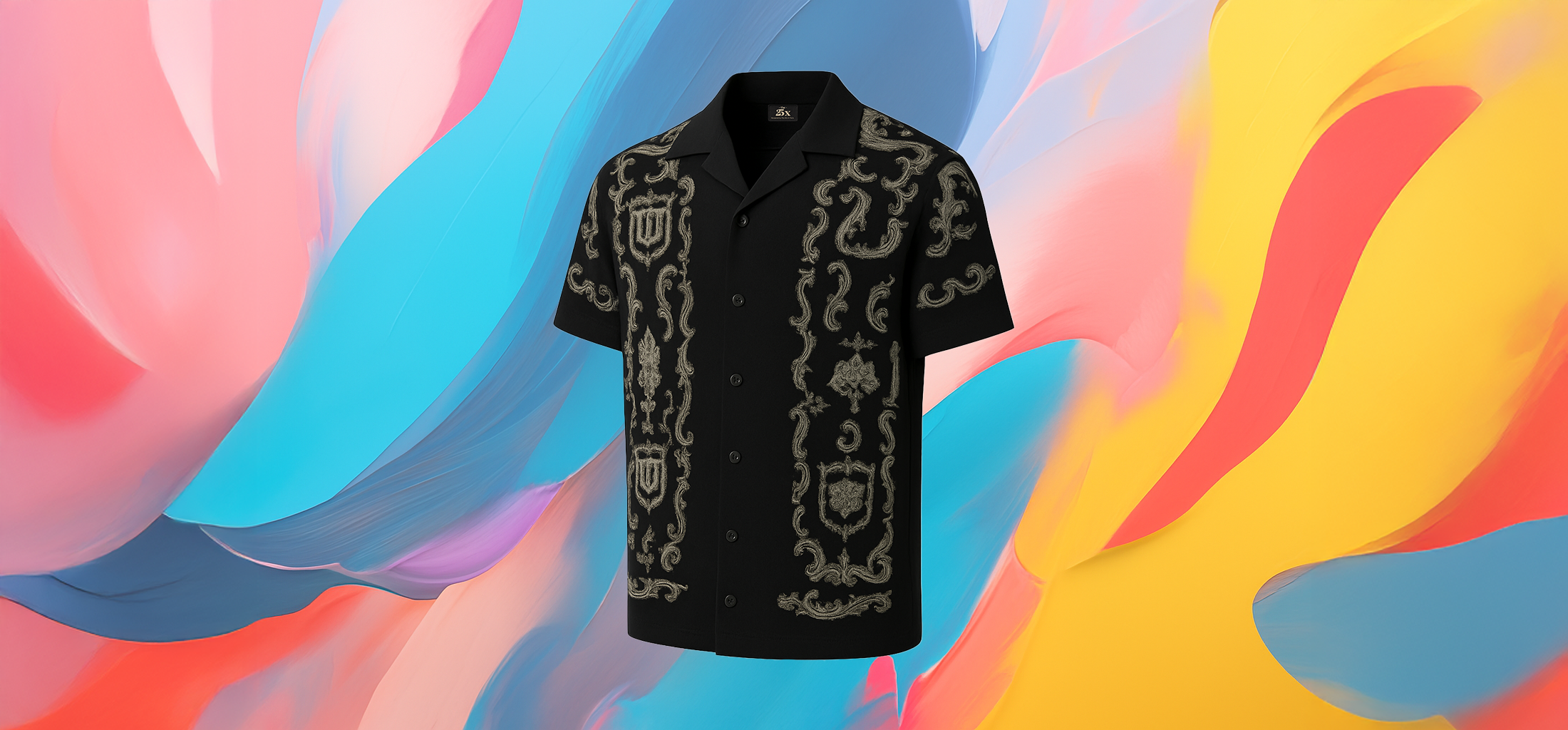 The25x – Black Printed Shirt - Image 4