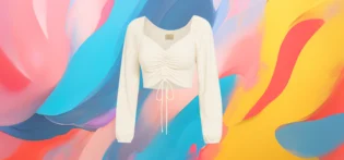 Produit#13-1 The25x – Women’s Modern Long Sleeve Cropped Top