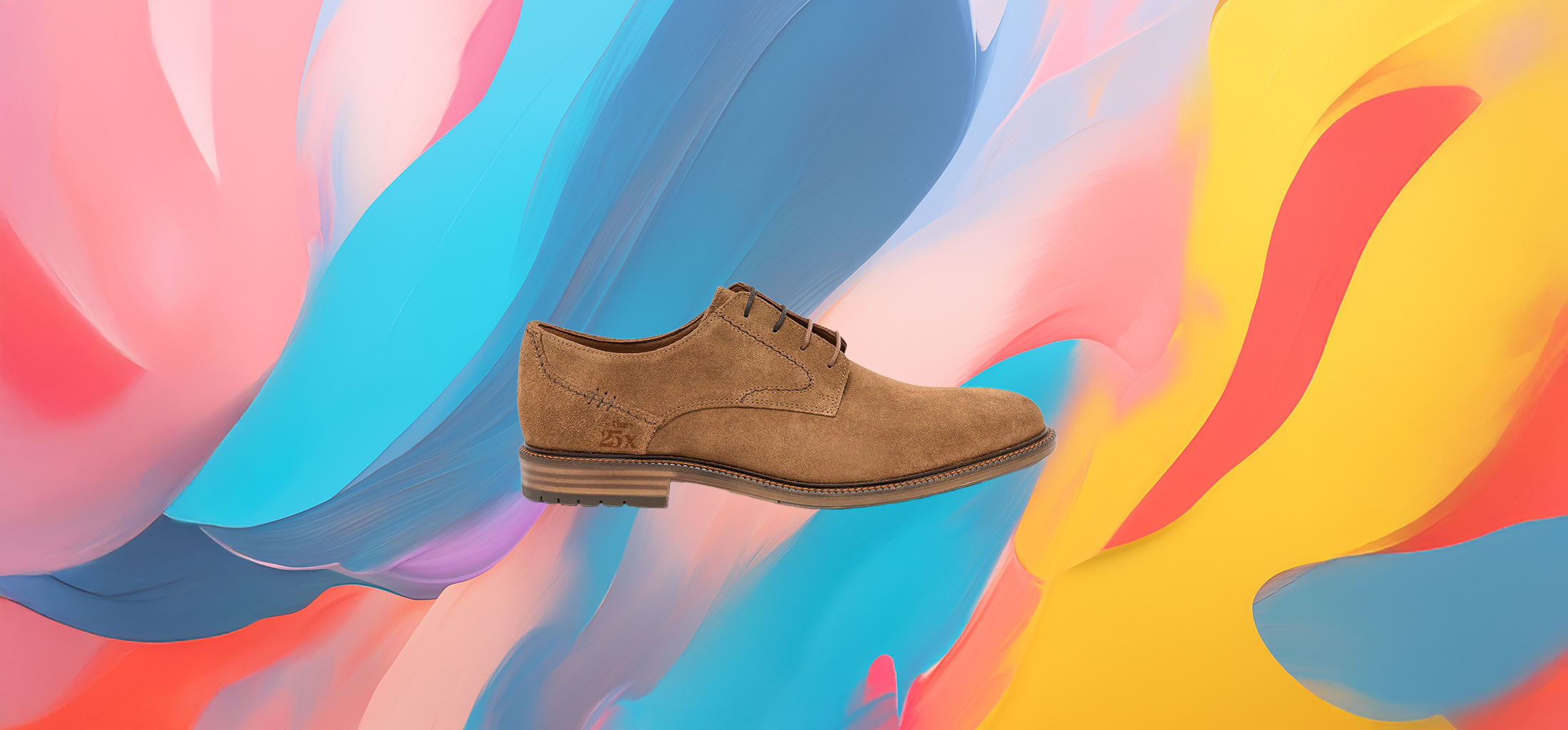 The25x – Camel Suede Sustainable Derby Shoes