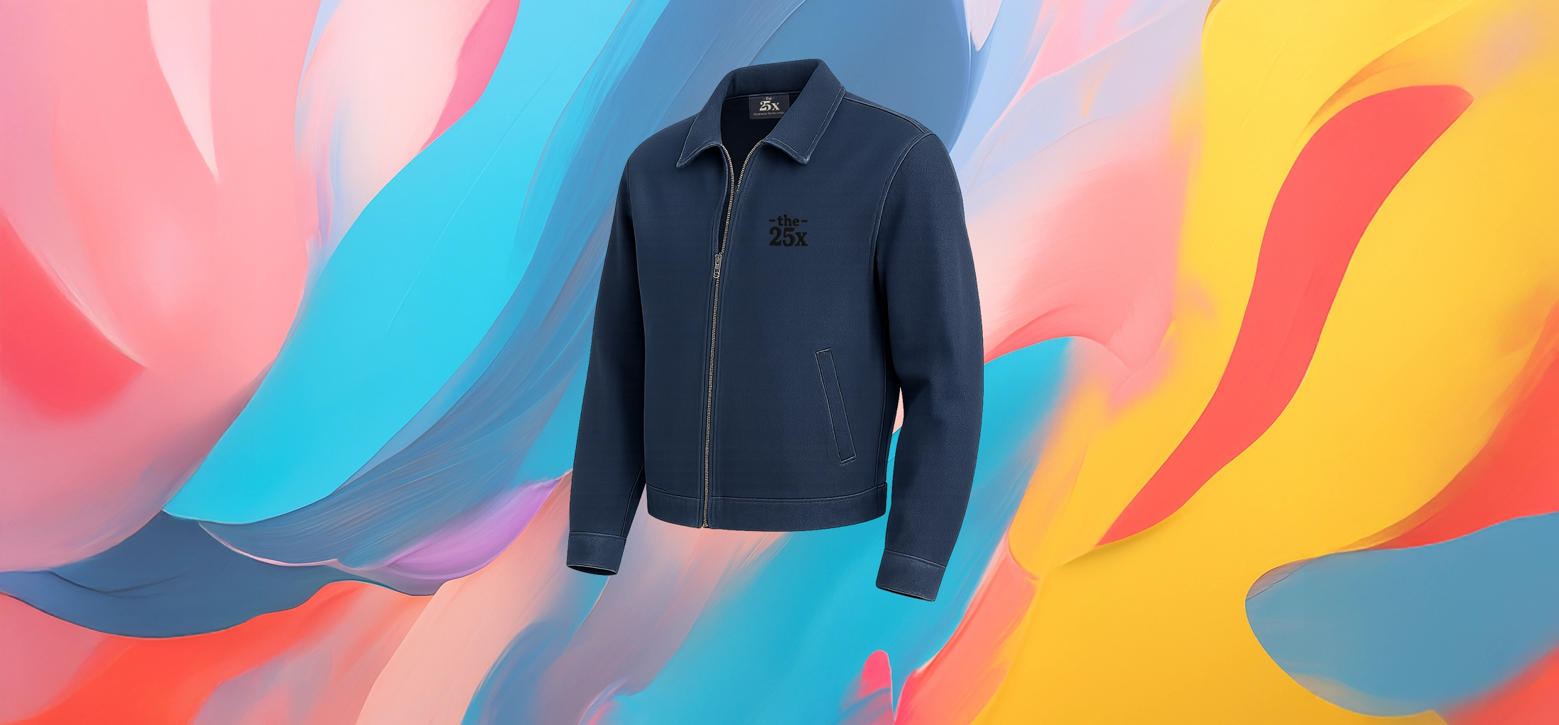 The 25x Classic Indigo Zip Jacket - Image 2