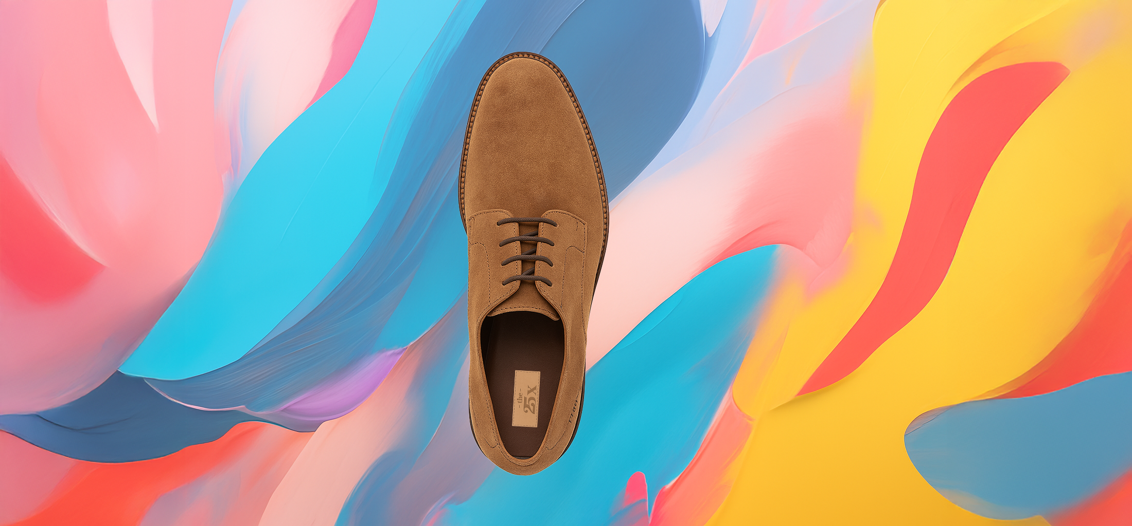 The25x – Camel Suede Sustainable Derby Shoes - Image 4