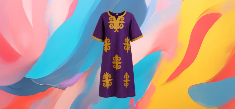 The 25 X Purple Dress Golden Embroidery