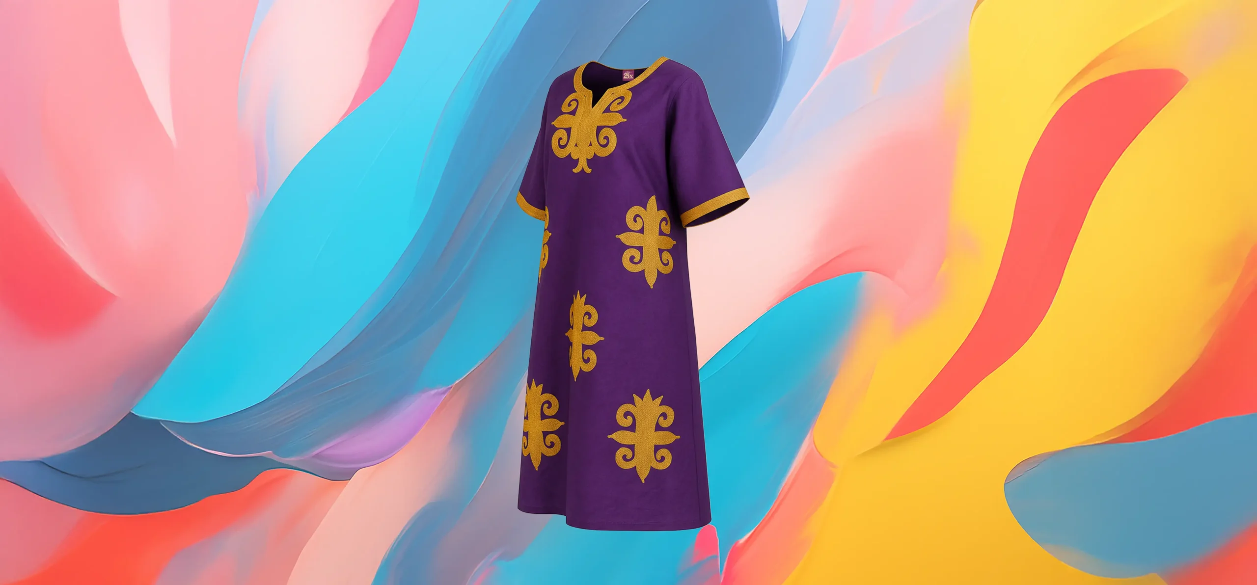 The 25 X Purple Dress Golden Embroidery - Image 4