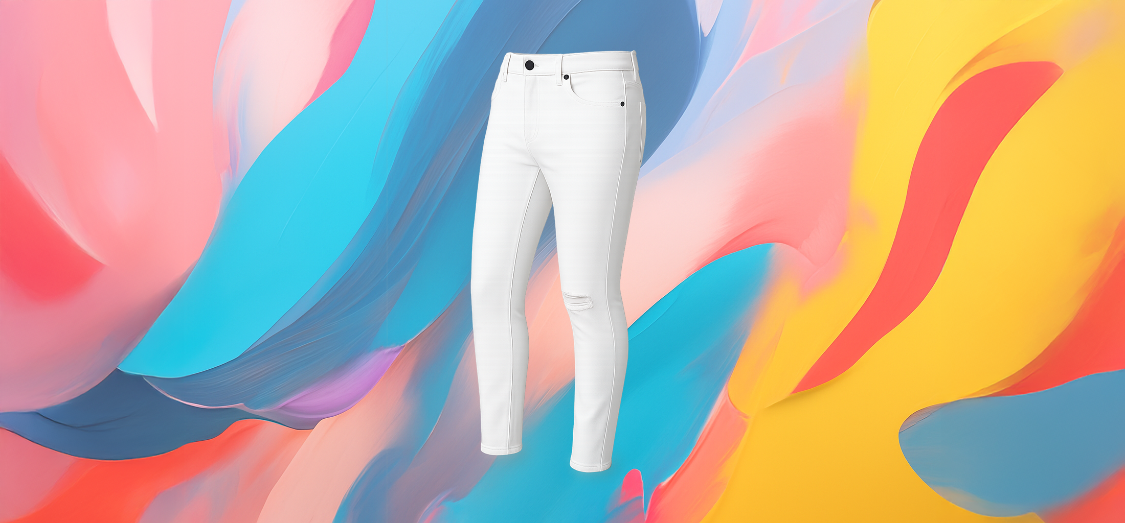 The25x – Men’s White Skinny Jeans - Image 3