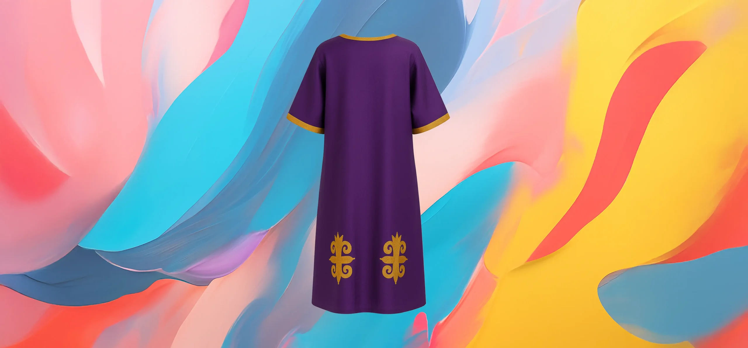 The 25 X Purple Dress Golden Embroidery - Image 2