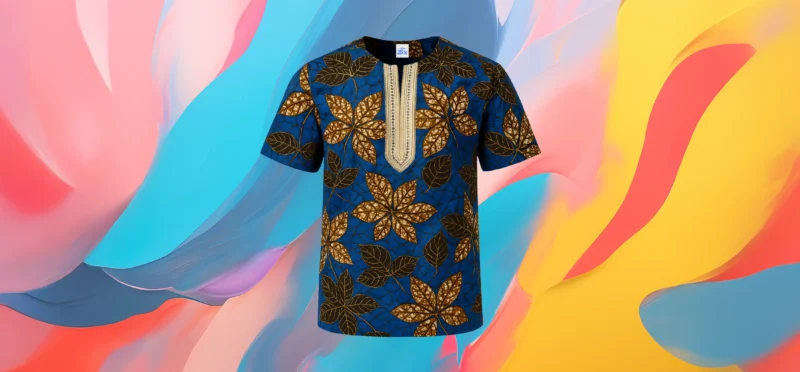 The 25 X Blue Top with Floral Design