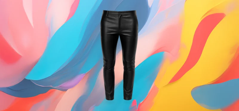 The25x – Men’s Skinny Fit Genuine Leather Trousers