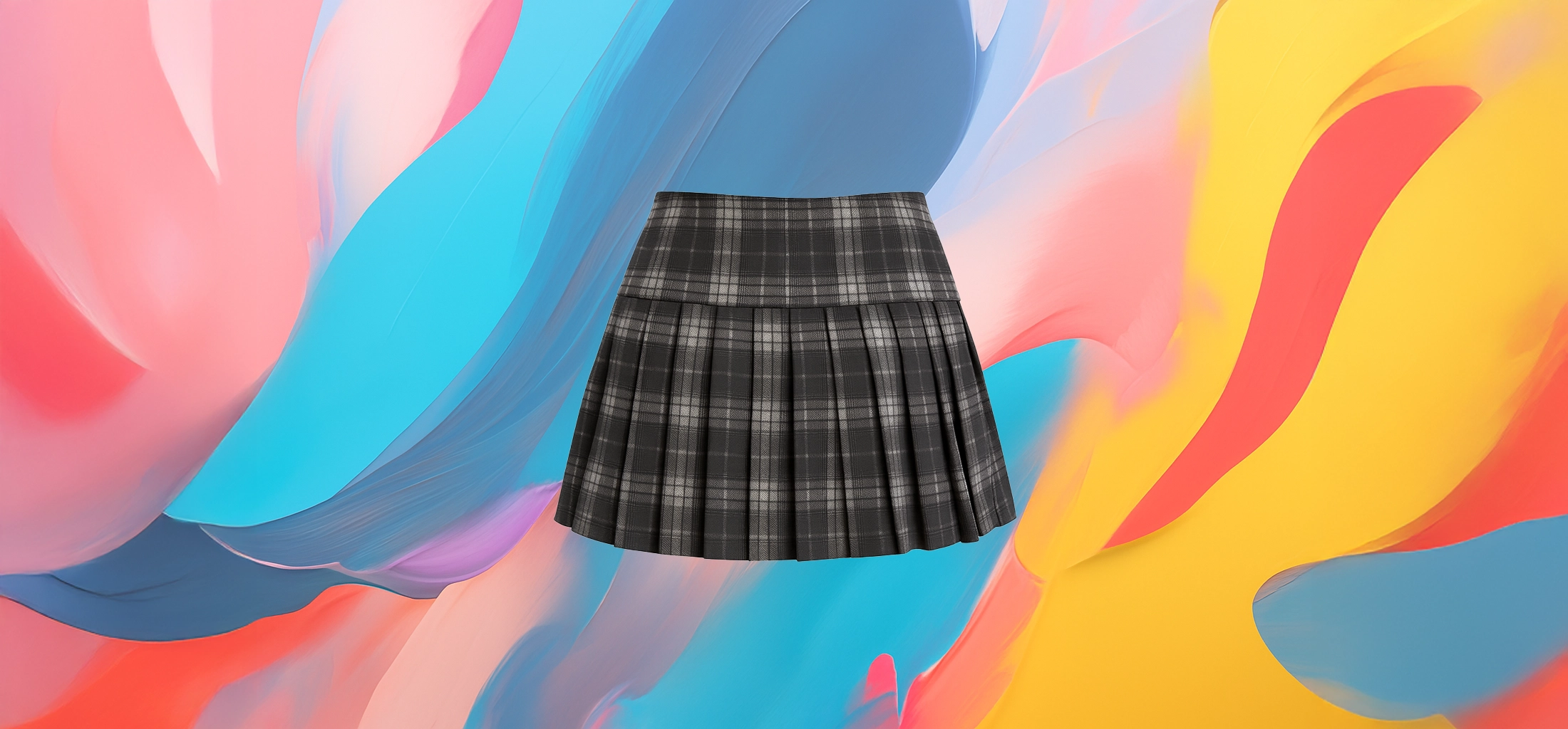 The 25x Pleated Check Mini Skirt - Image 4