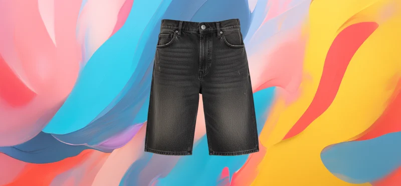 The 25x Men's Denim shorts Grey Black