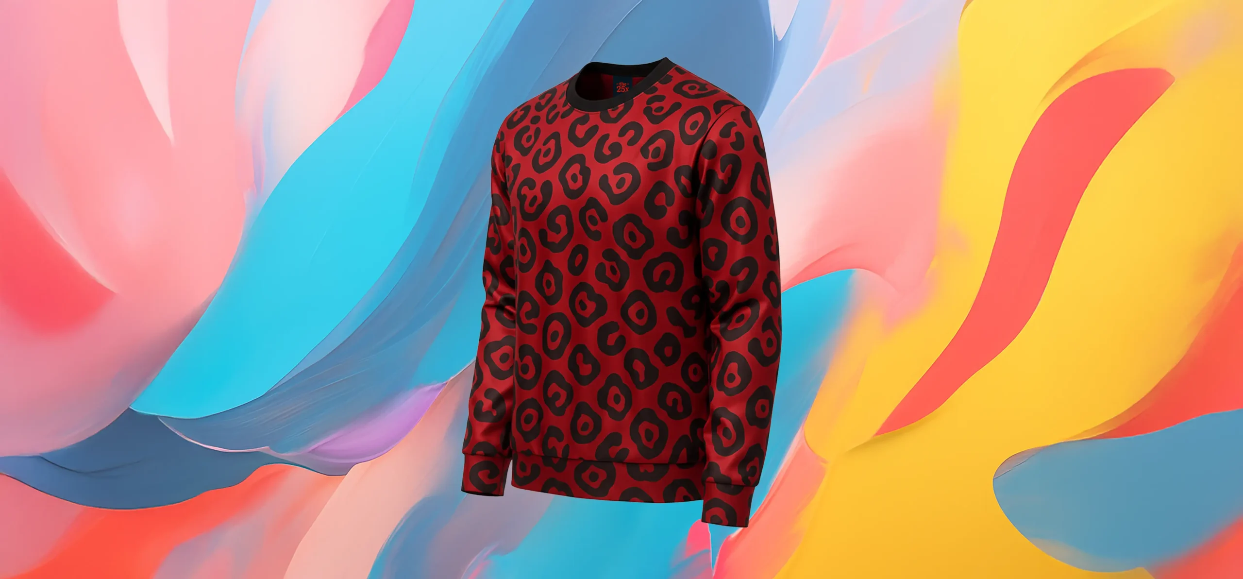 The 25 X Red Sweatshirt Leopard Pattern - Image 2