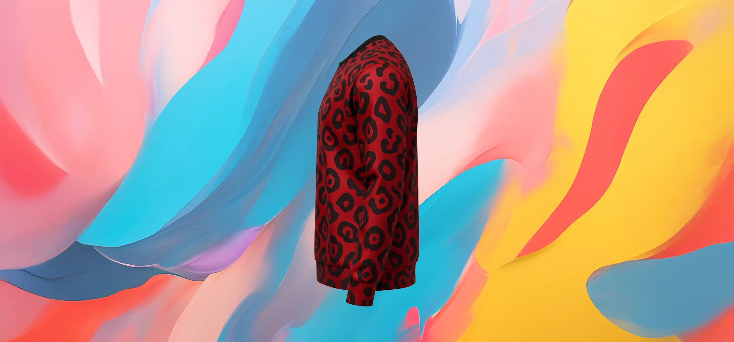 The 25 X Red Sweatshirt Leopard Pattern - Image 3